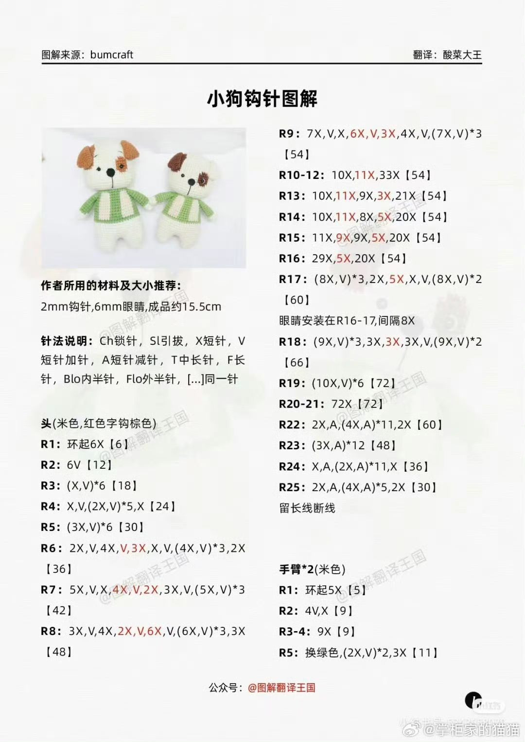 Crochet Pattern: Cute Puppy Dog with Green Sweater