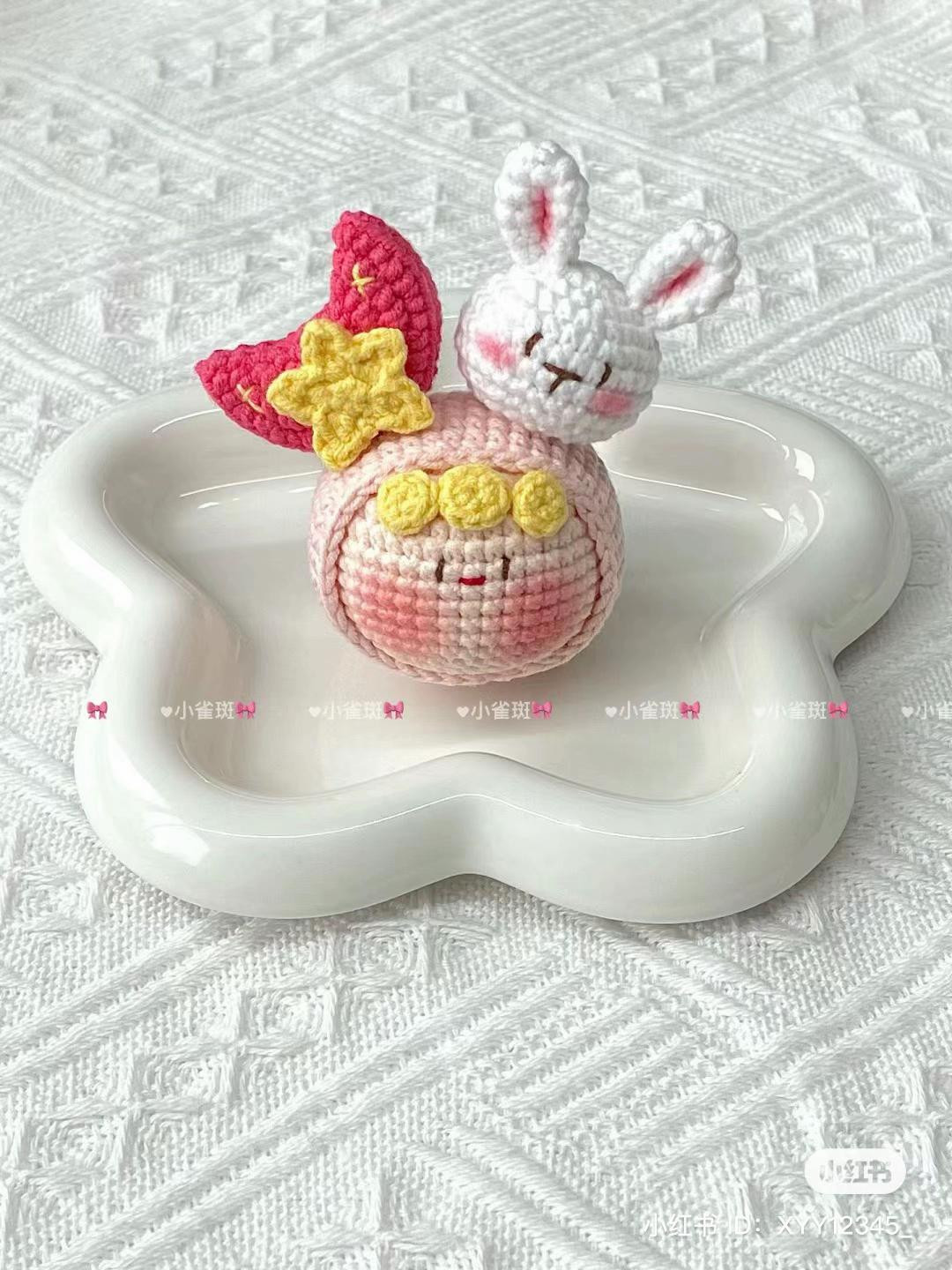 Crochet Pattern: Cute Star Moon Rabbit Dumpling Amigurumi Tutorial