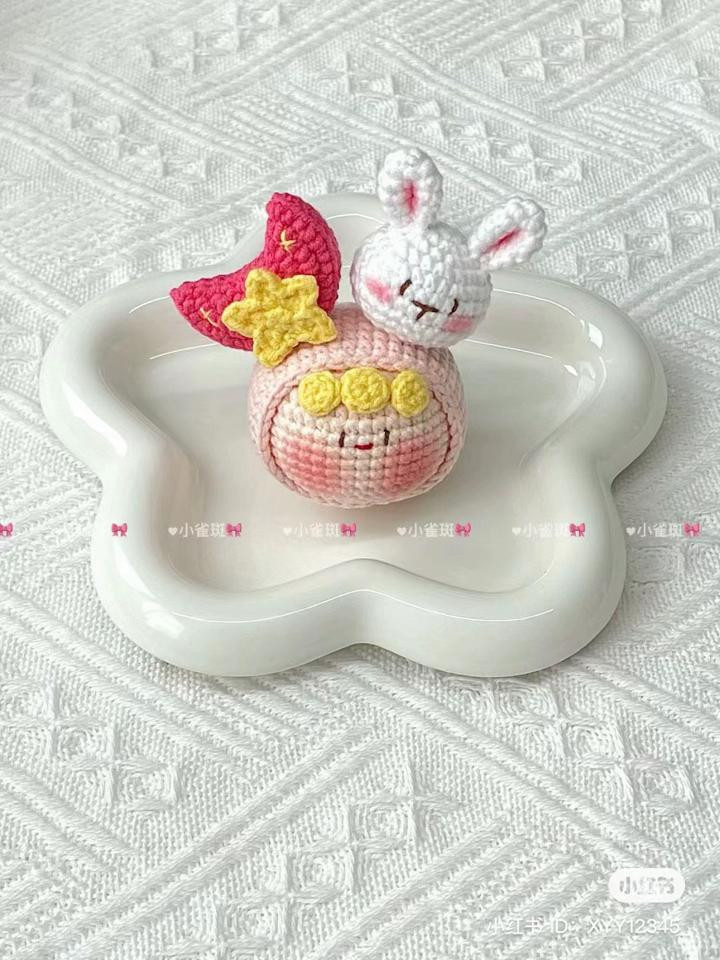 Crochet Pattern: Cute Star Moon Rabbit Dumpling Amigurumi Tutorial