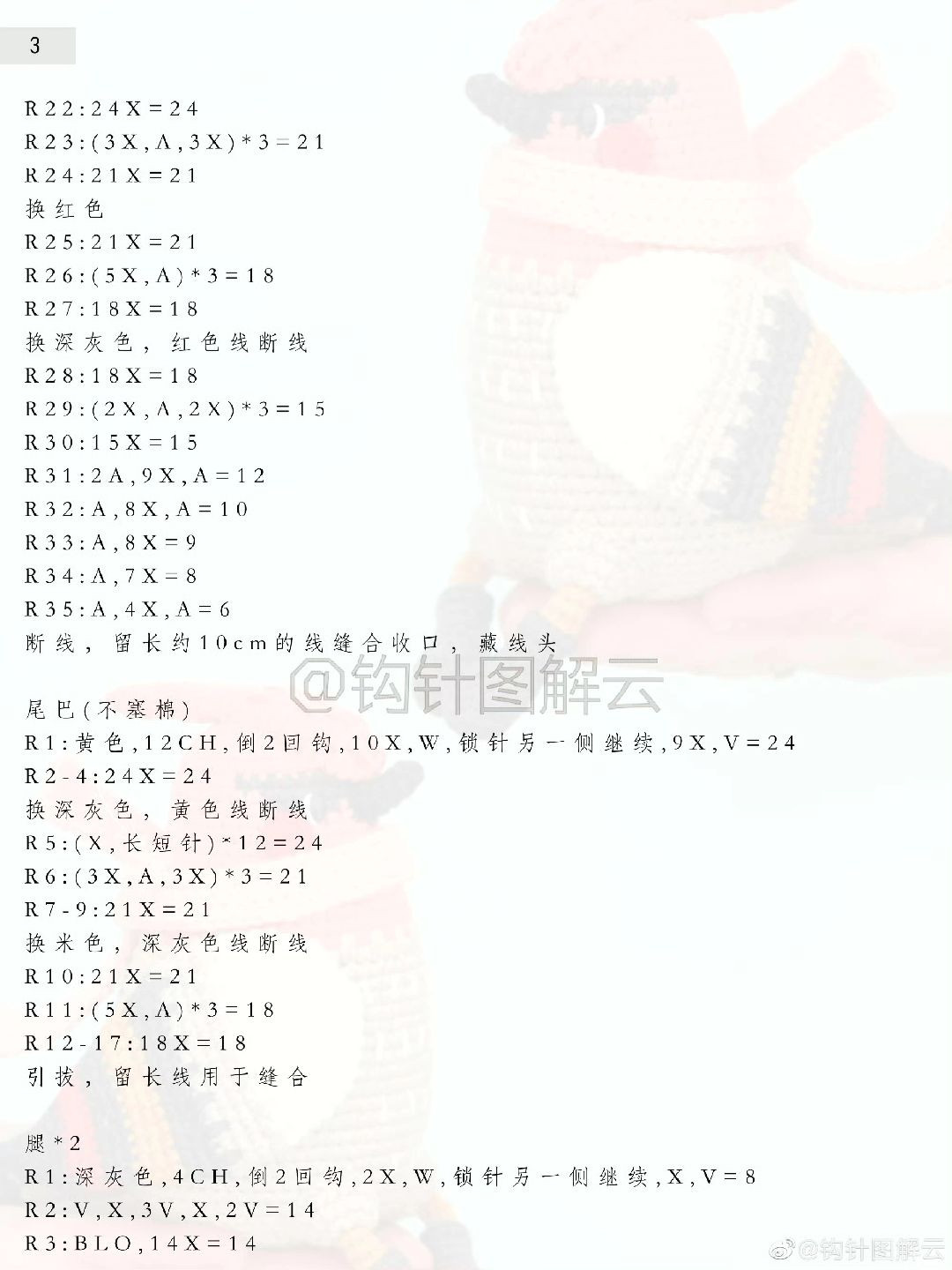 Crochet Pattern: Cute Winter Goldfinch Bird Amigurumi Doll