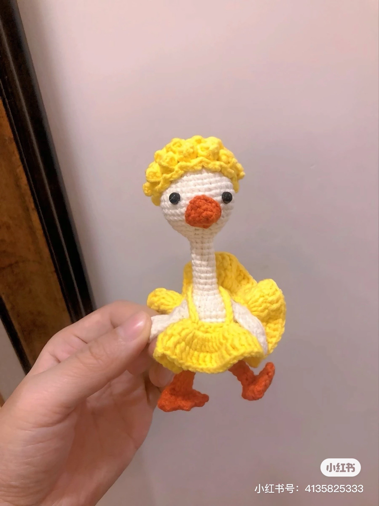 Crochet Pattern: Cute Yellow Chicken Doll with Wig and Dress