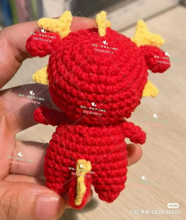 Crochet Pattern: Da Ji Dragon Amigurumi Doll Tutorial Chart