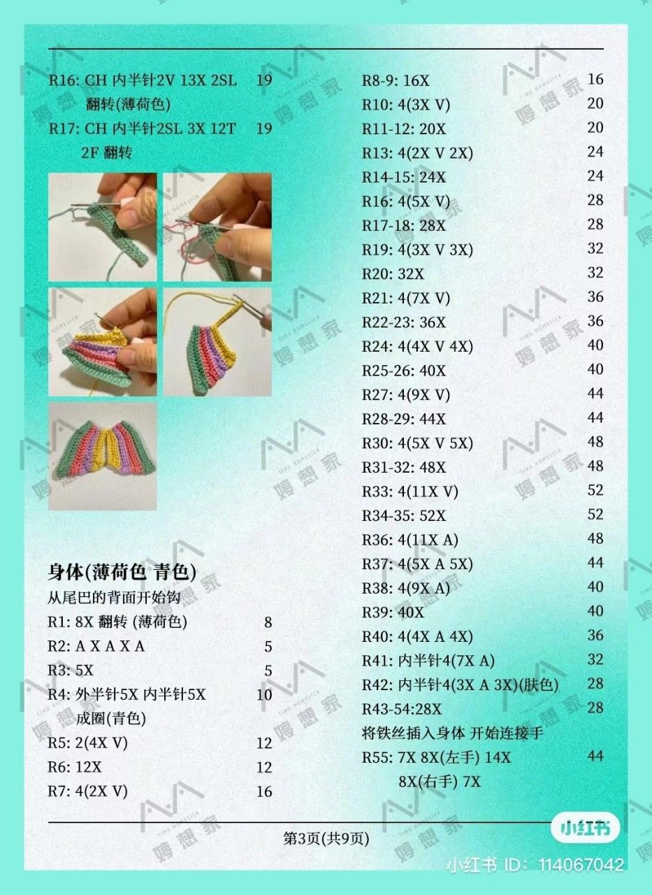 Crochet Pattern: Darcy the Mermaid Amigurumi Doll with Unicorn Horn