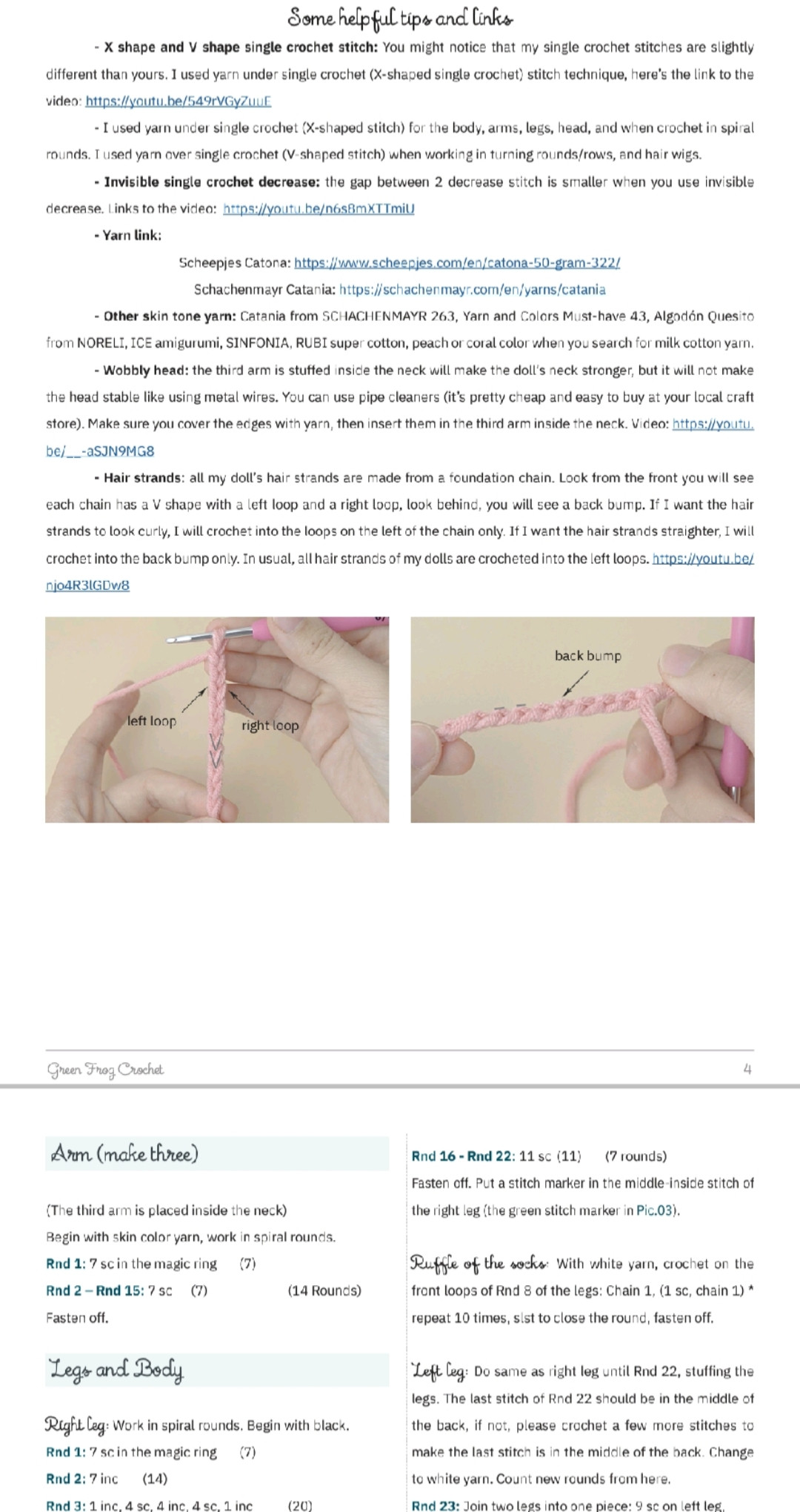 Crochet Pattern Doll Wendy - Amigurumi Girl in Blue Dress