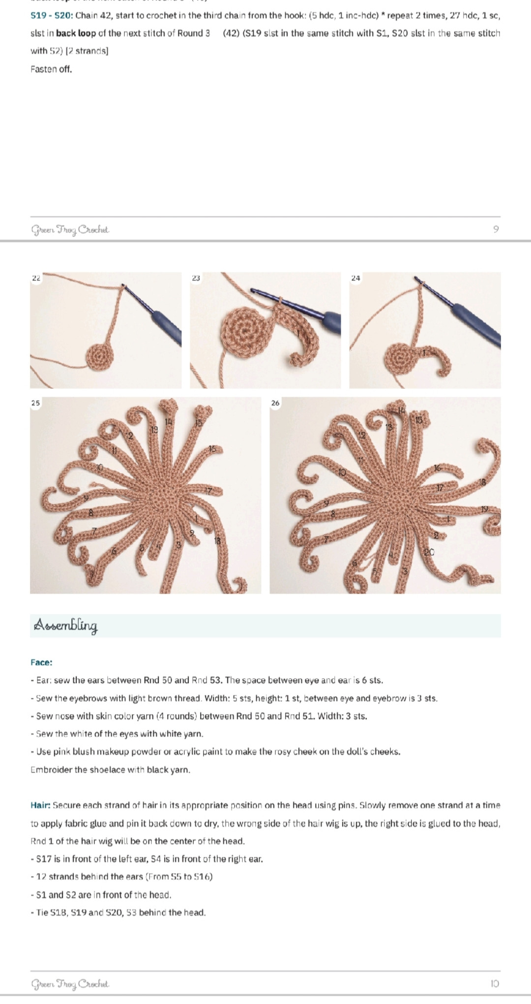 Crochet Pattern Doll Wendy - Amigurumi Girl in Blue Dress