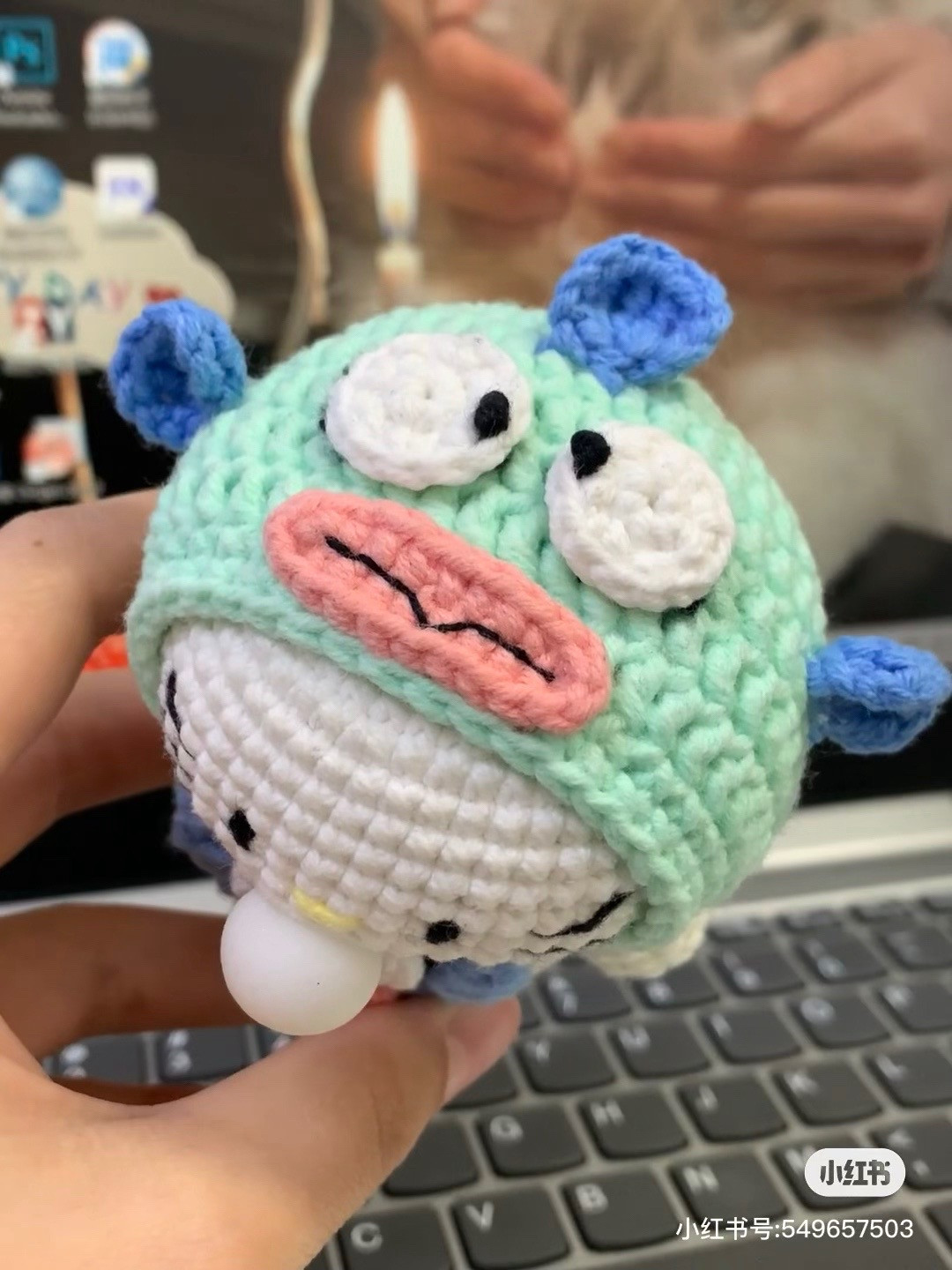 Crochet Pattern: Fat Head Fish Kitty Doll with Squirtle Hood