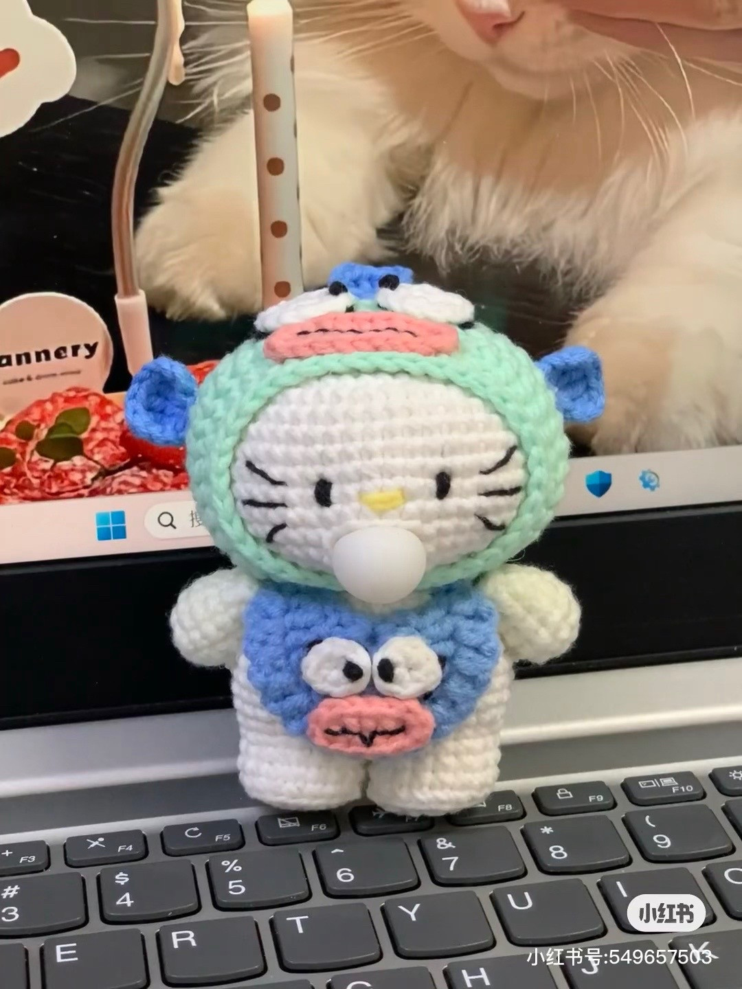 Crochet Pattern: Fat Head Fish Kitty Doll with Squirtle Hood