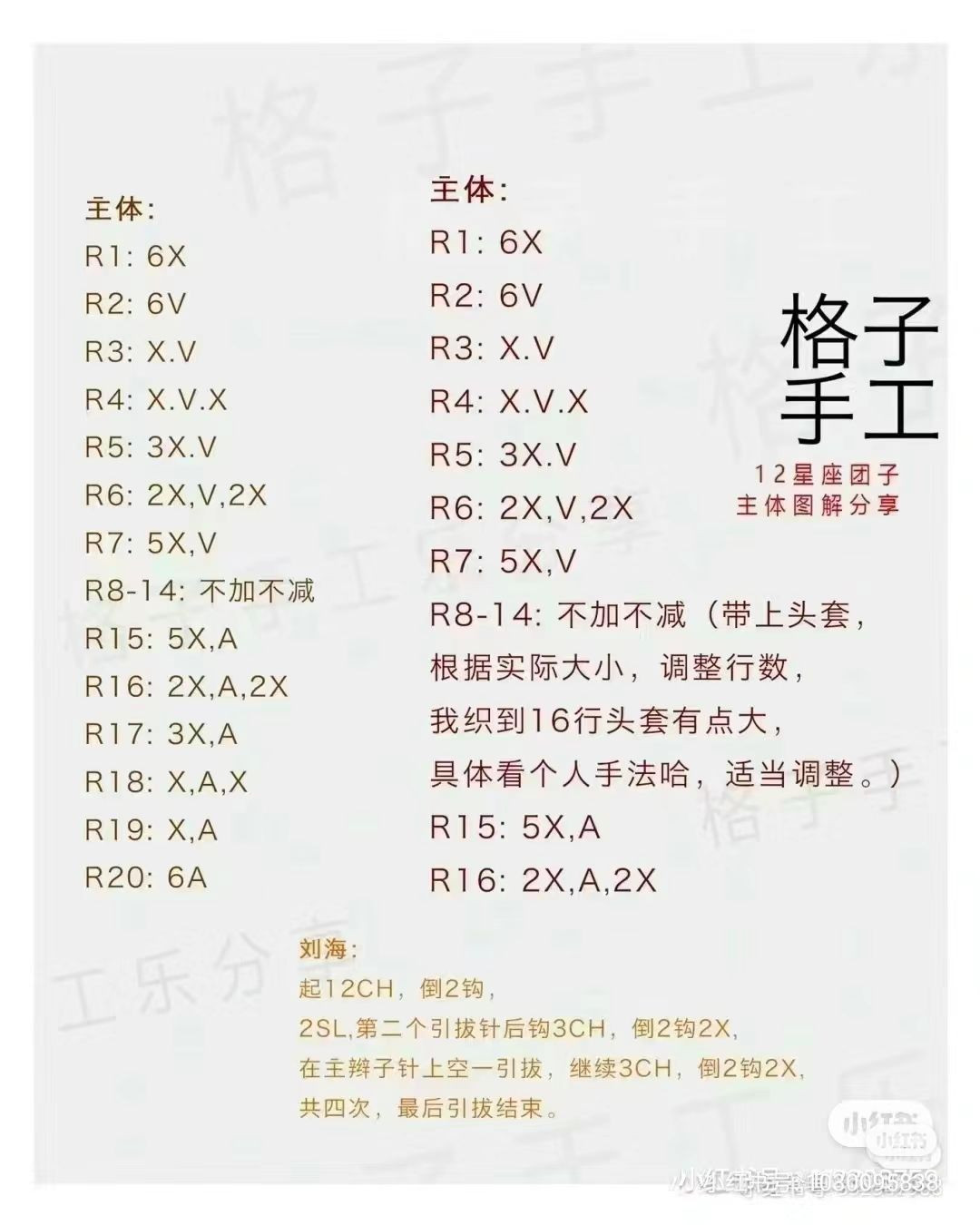 Crochet Pattern for 12 Zodiac Constellation Keychains