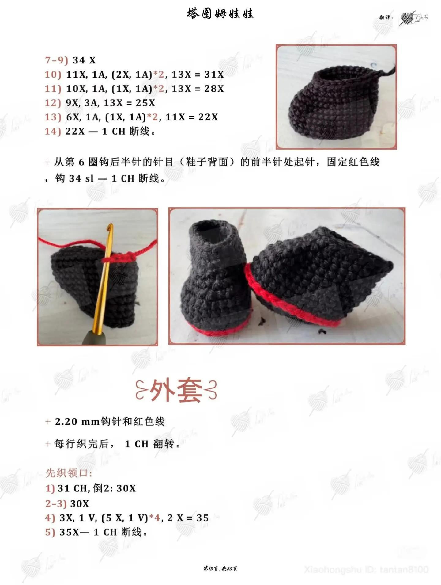 Crochet Pattern for Amigurumi Doll Head, Arms and Legs