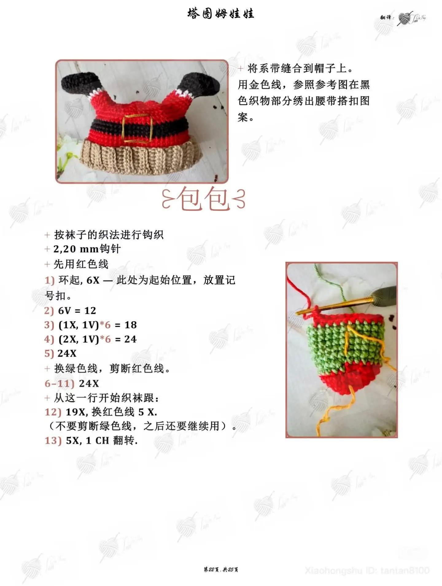 Crochet Pattern for Amigurumi Doll Head, Arms and Legs