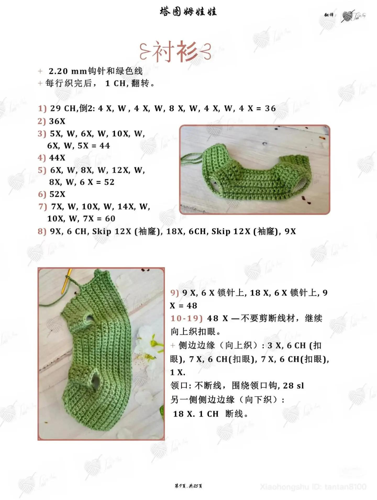 Crochet Pattern for Amigurumi Doll Head, Arms and Legs