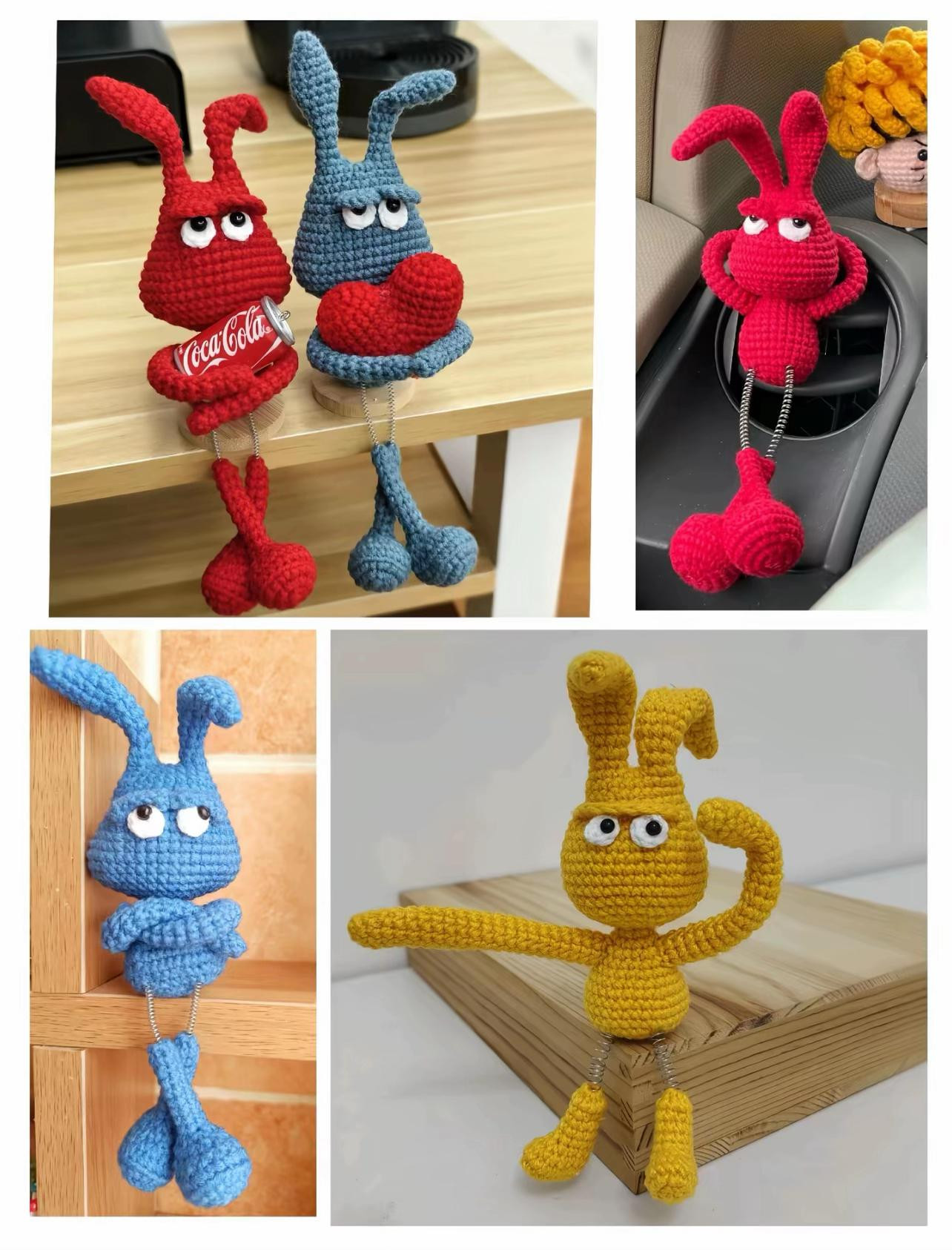 Crochet Pattern for Arrogant Rabbit Amigurumi with Spring Legs