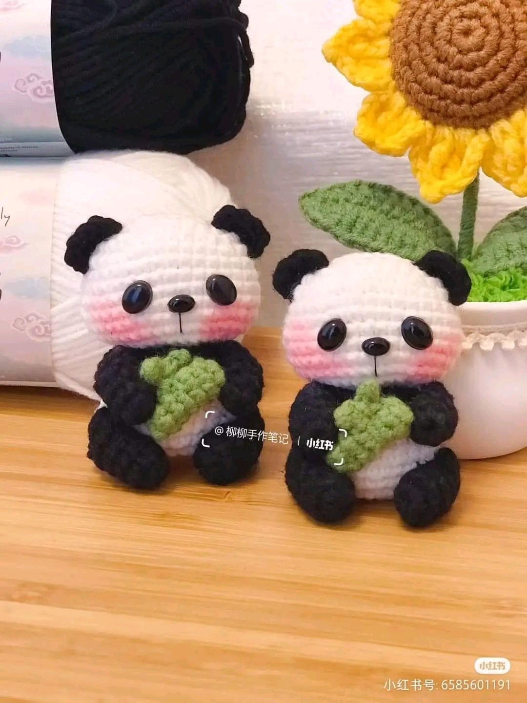 Crochet Pattern for Bamboo Eating Panda Amigurumi