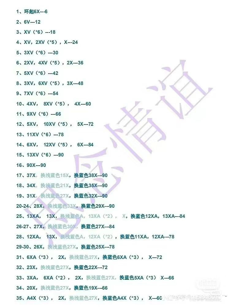 Crochet Pattern for Big Blue Stitch Doll