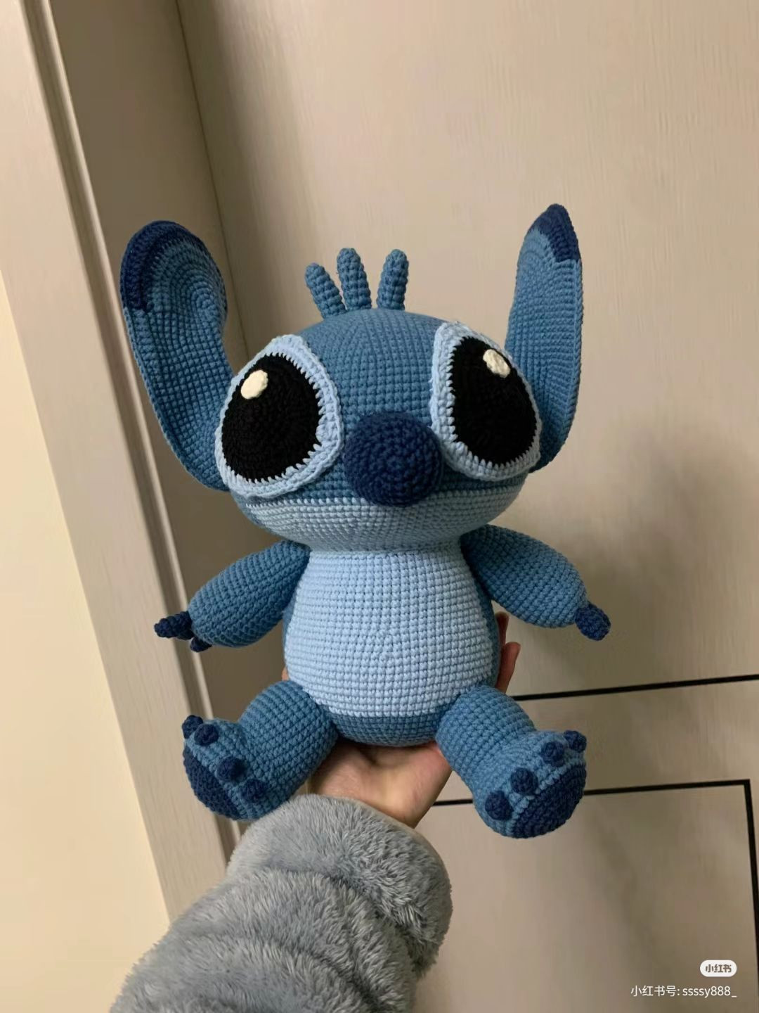 Crochet Pattern for Big Blue Stitch Doll