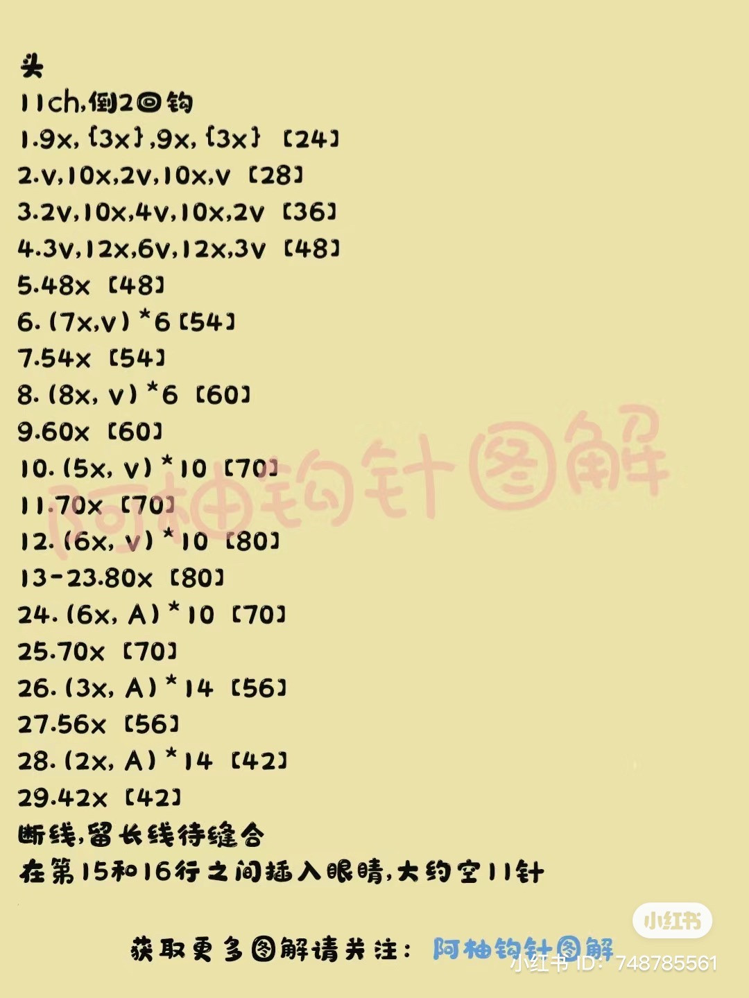 Crochet Pattern for Black-Clothed Cat Amigurumi Doll