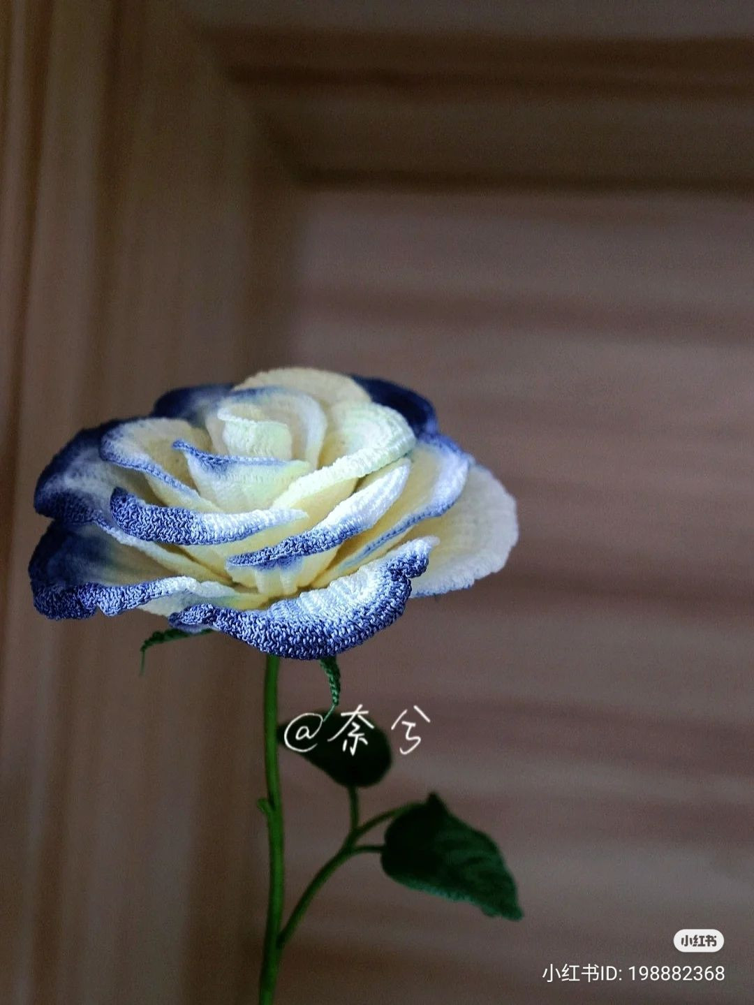 Crochet Pattern for Blue and White Rose Petals