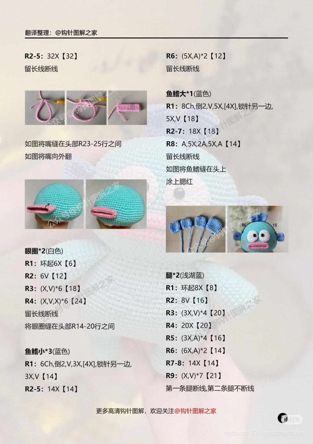 Crochet Pattern for Blue Hamton the Mermaid Doll