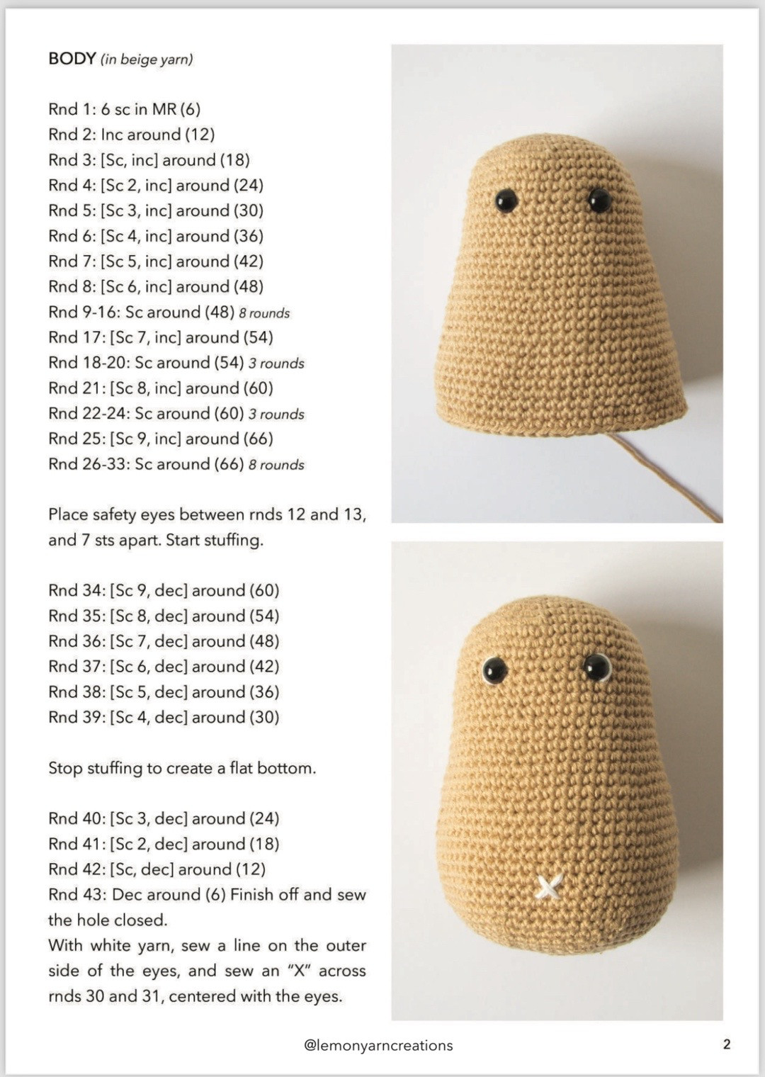 Crochet Pattern for Brownie the Circus Bear
