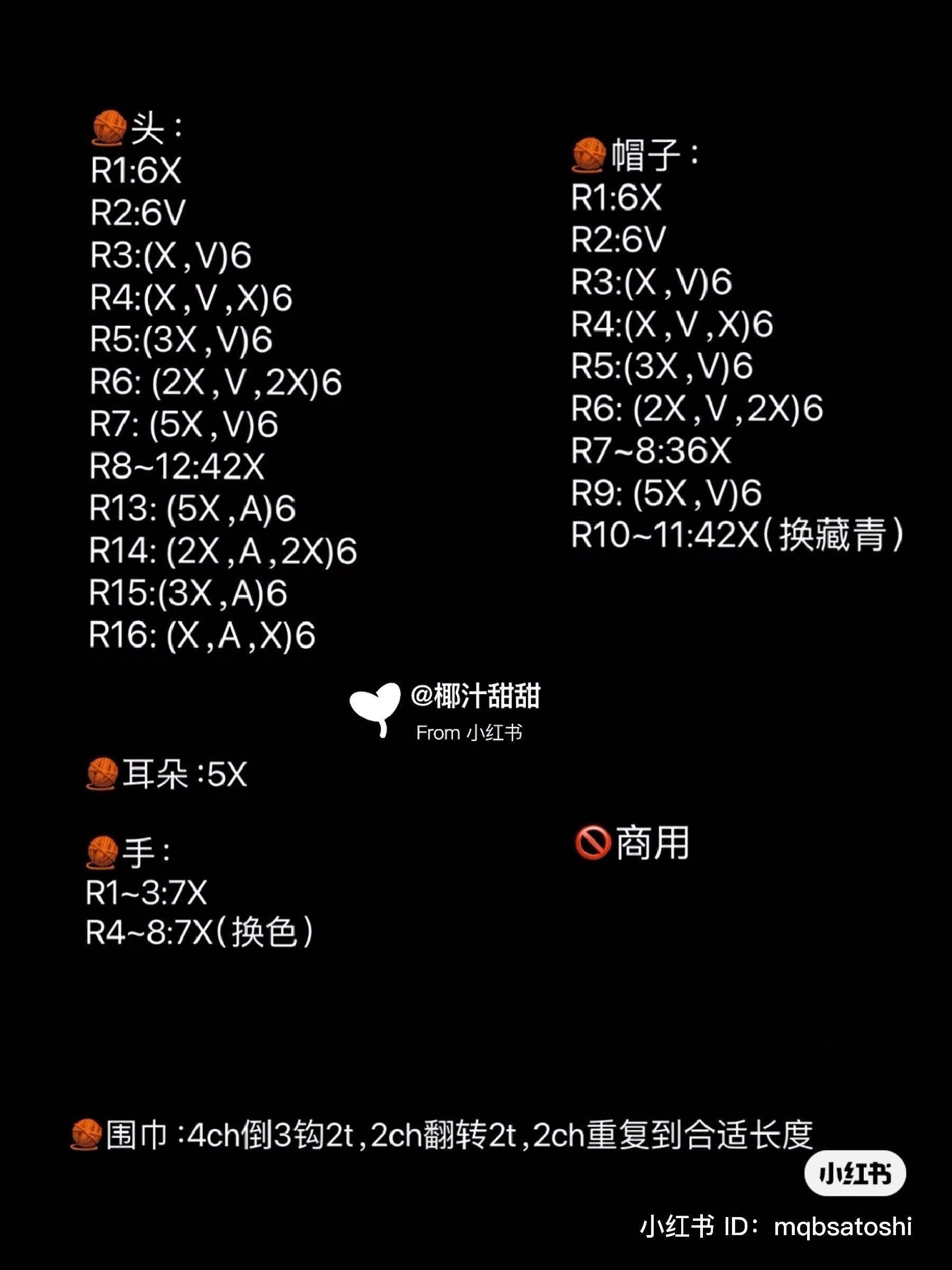 Crochet Pattern for Charlie Brown Amigurumi Doll with Hat and Scarf