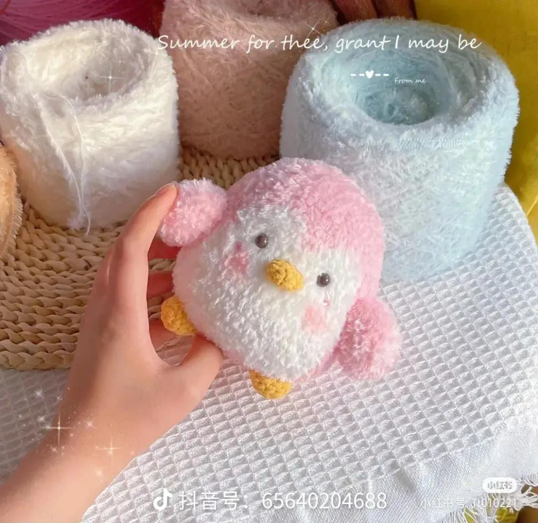 Crochet Pattern for Chubby Pink Penguin Amigurumi Doll