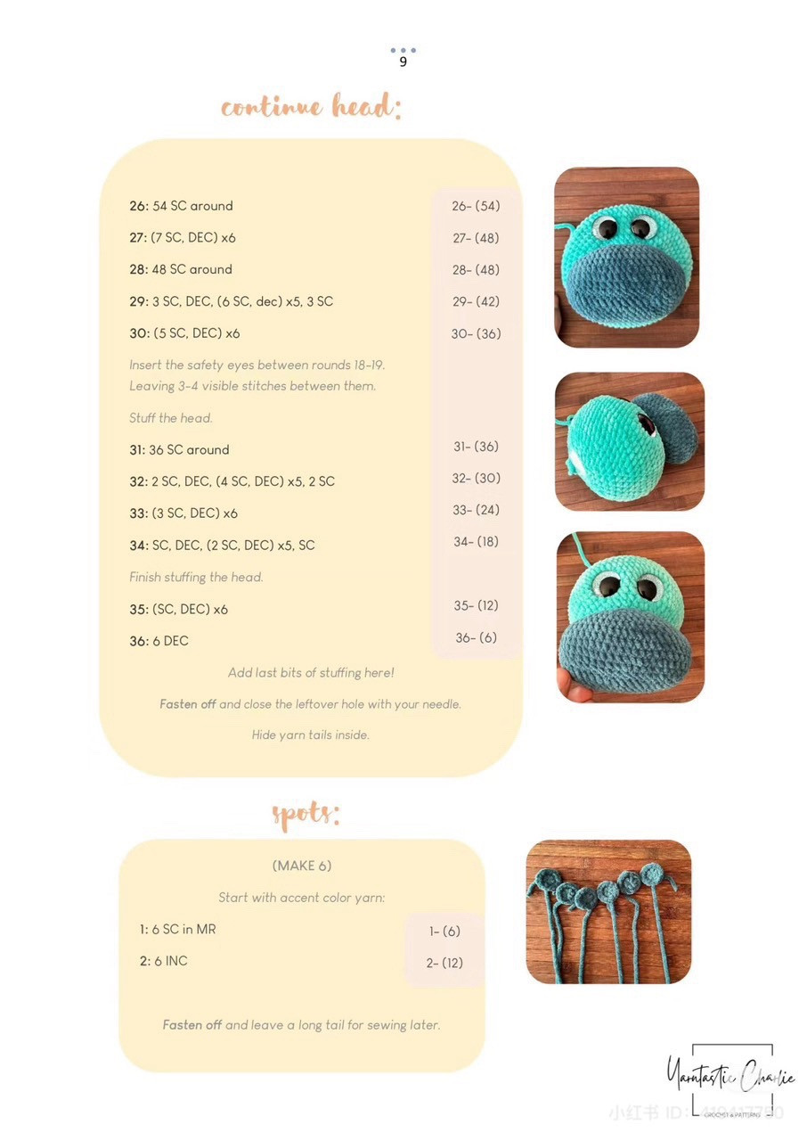 Crochet Pattern for Colorful Giraffe Amigurumi with Swimsuit and Floatie