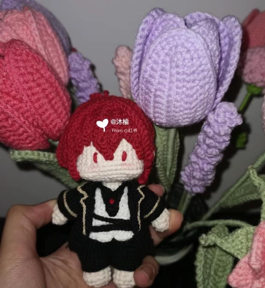 Crochet Pattern for Cute Amigurumi Boy with Purple Vest