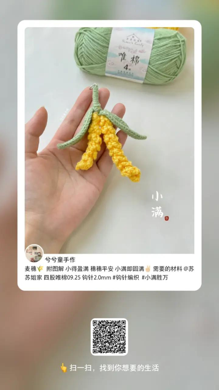 Crochet Pattern for Cute Animal Mushroom Keychains: Green and Pink Versions with Detailed Instructions