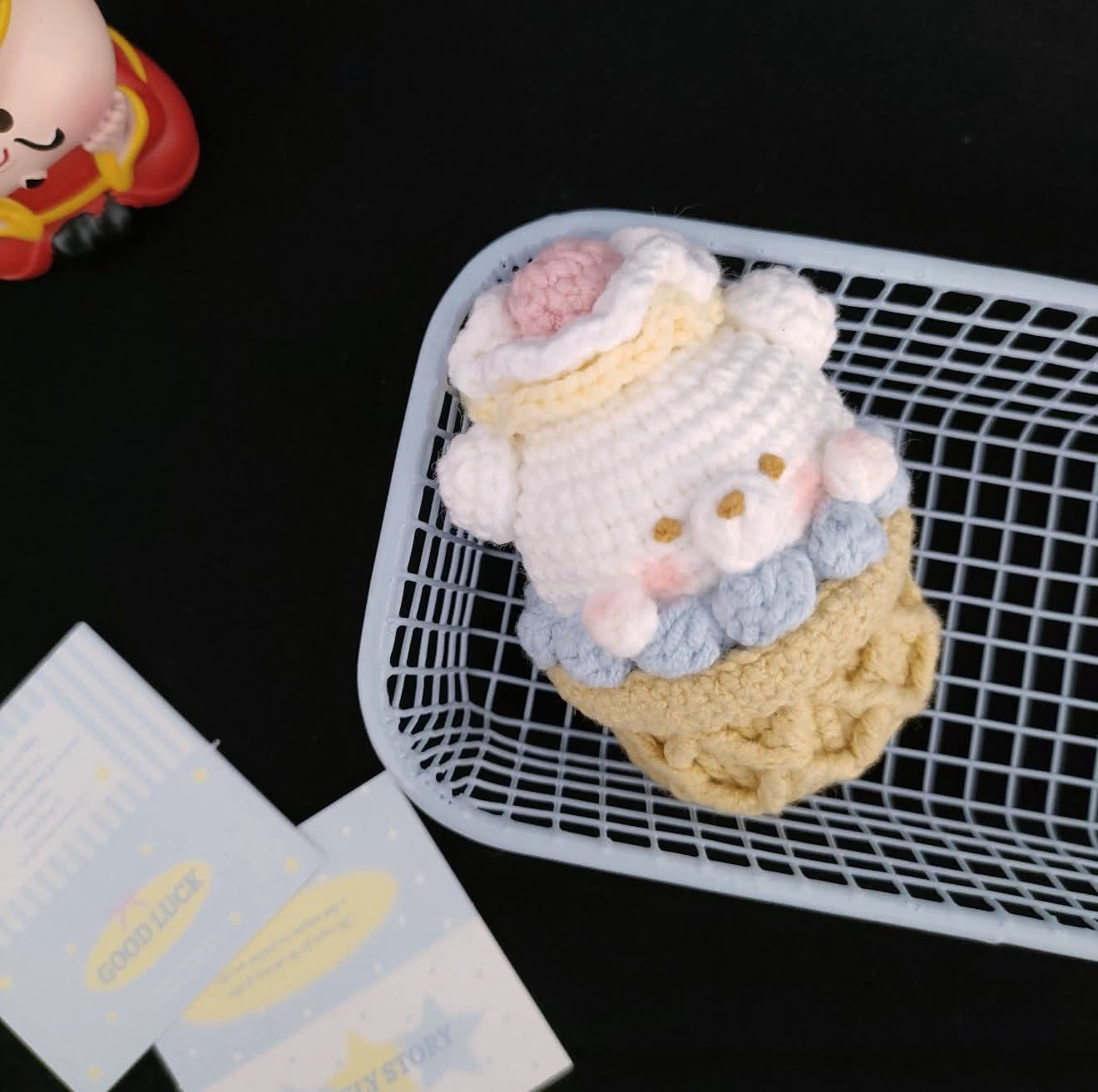 Crochet Pattern for Cute Bear Ice Cream Cone Amigurumi