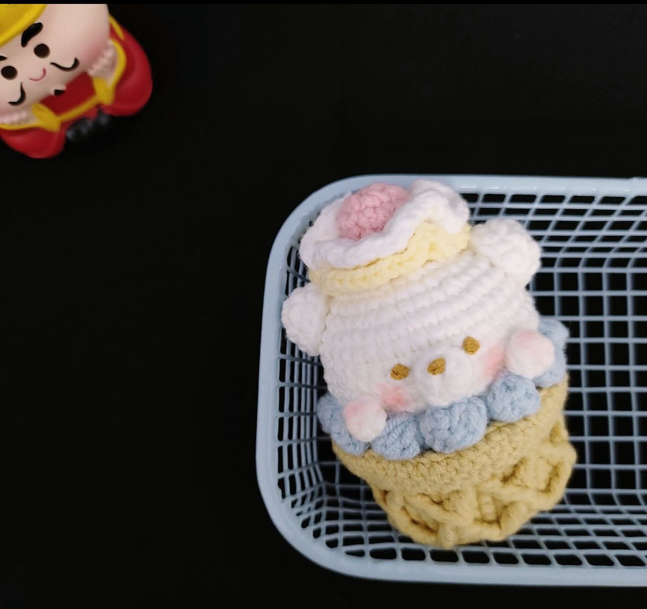 Crochet Pattern for Cute Bear Ice Cream Cone Amigurumi