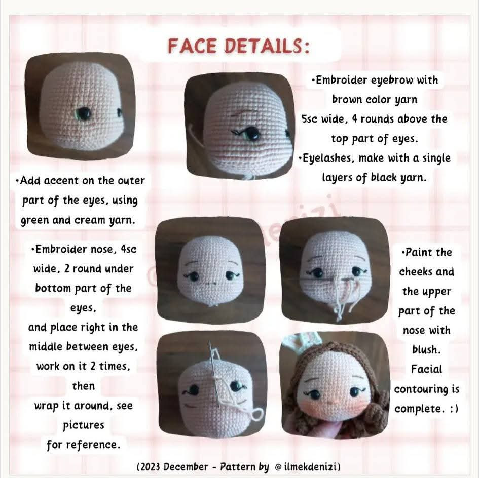 Crochet Pattern for Cute Bunny Girl Amigurumi Doll with Carrot Details