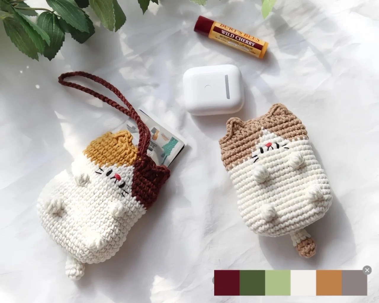 Crochet Pattern for Cute Cat Ear Coin Purse