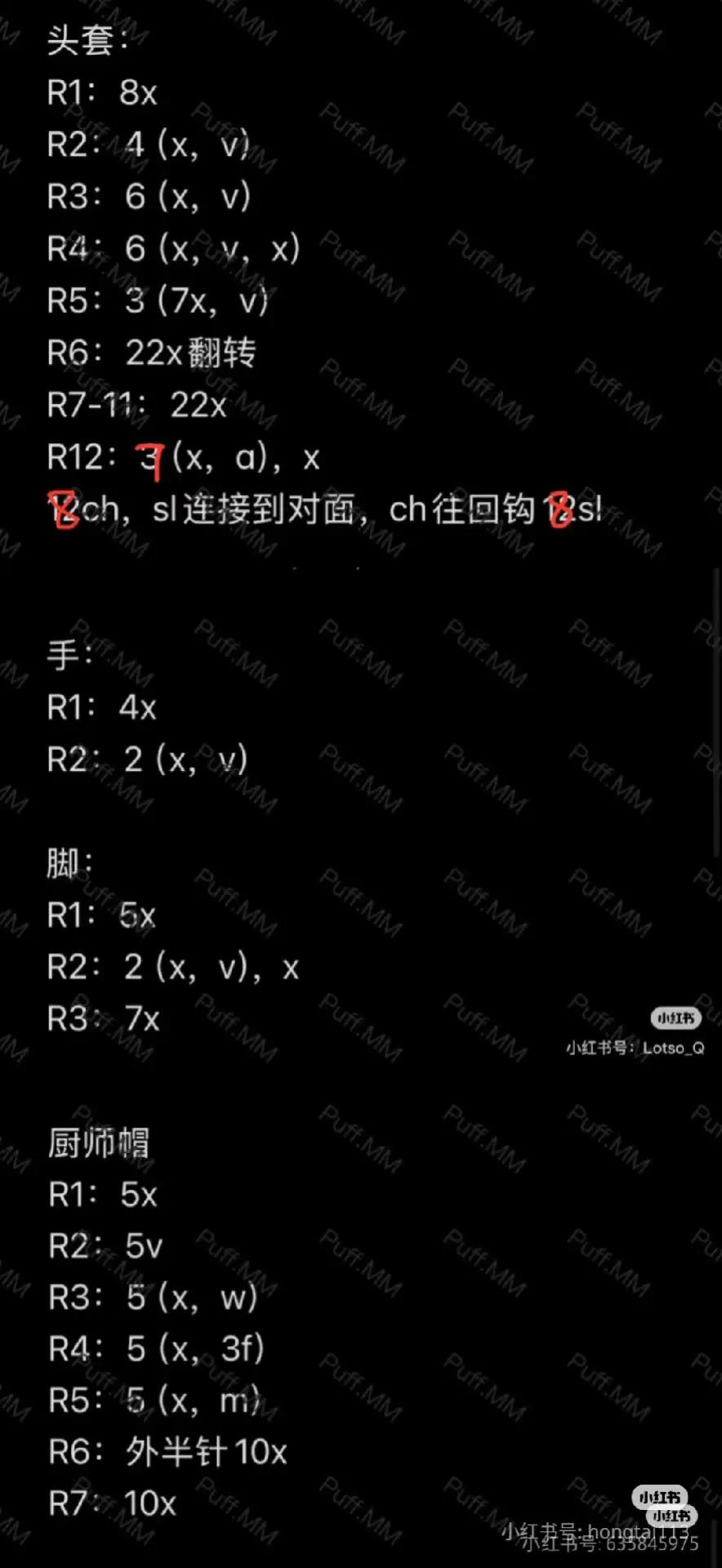 Crochet Pattern for Cute Chef Mouse Amigurumi Doll