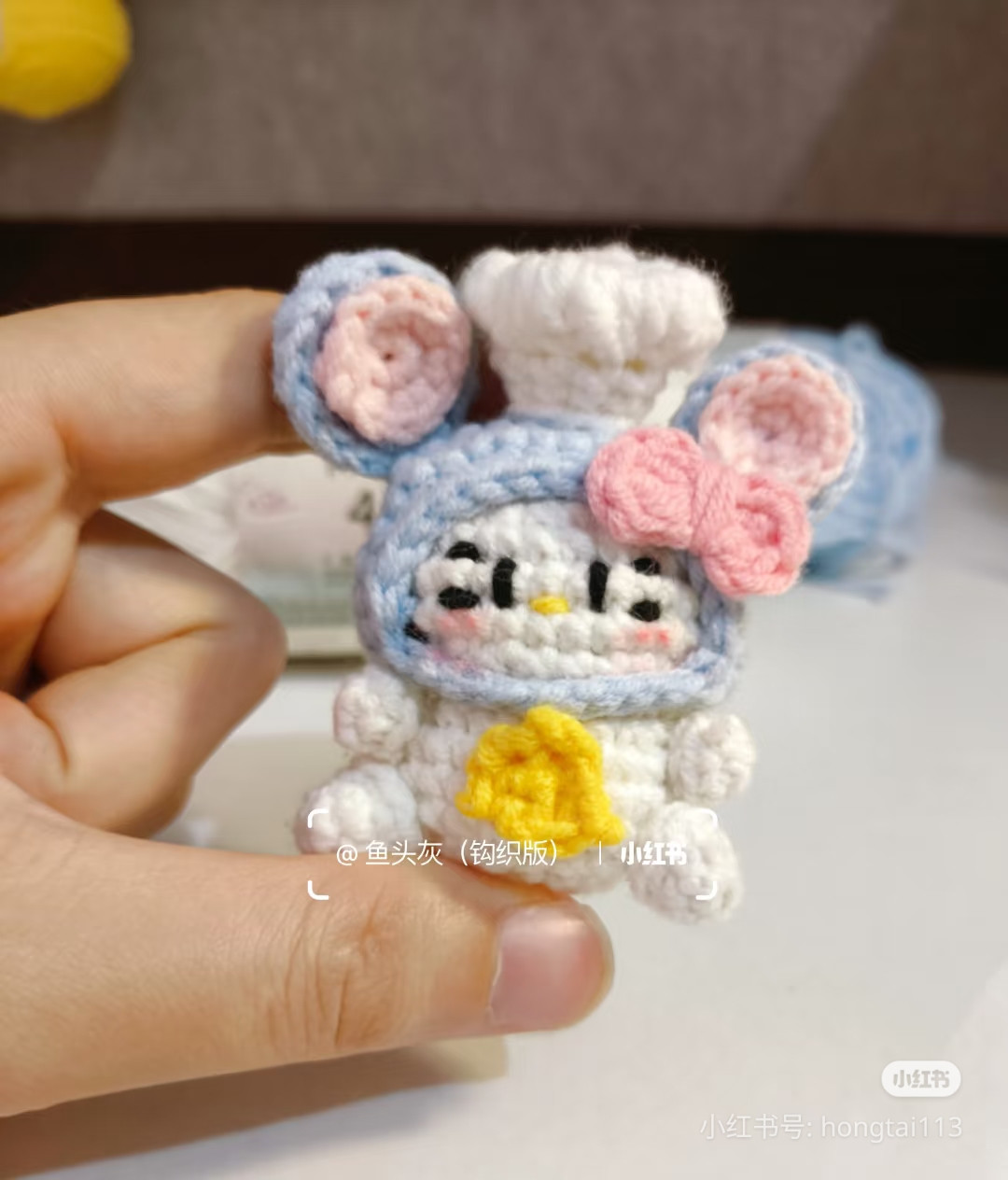 Crochet Pattern for Cute Chef Mouse Amigurumi Doll