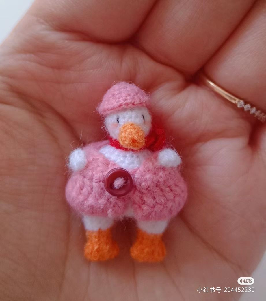 Crochet Pattern for Cute Chick and Pink Duck Amigurumi Dolls