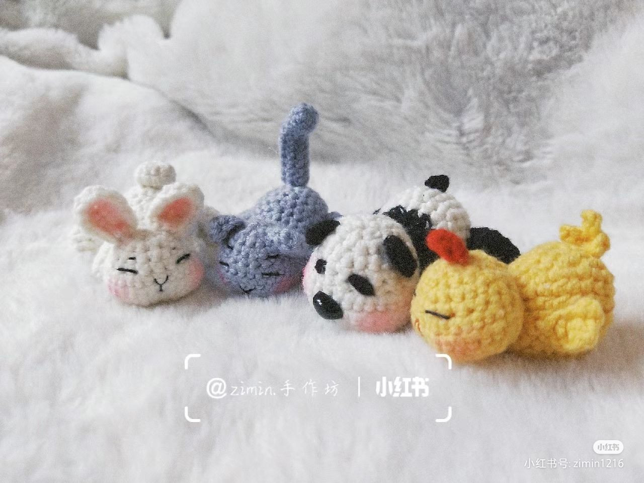 Crochet Pattern for Cute Chick and Pink Duck Amigurumi Dolls