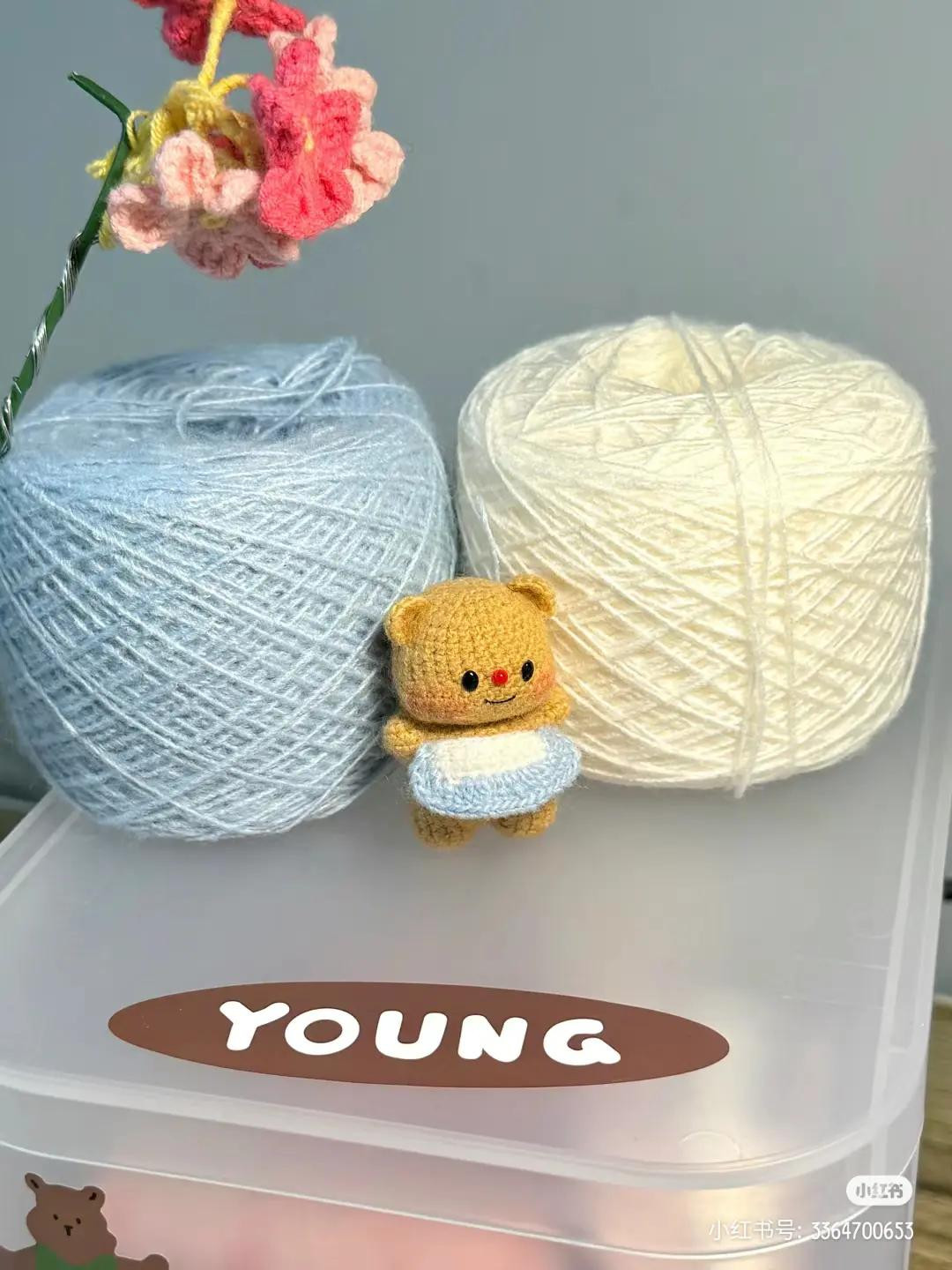 Crochet Pattern for Cute Chubby Teddy Bear with Hat and Bib