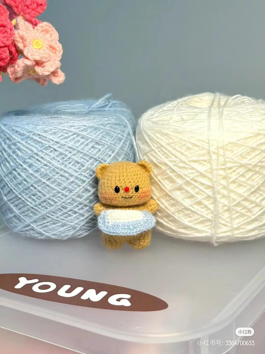 Crochet Pattern for Cute Chubby Teddy Bear with Hat and Bib