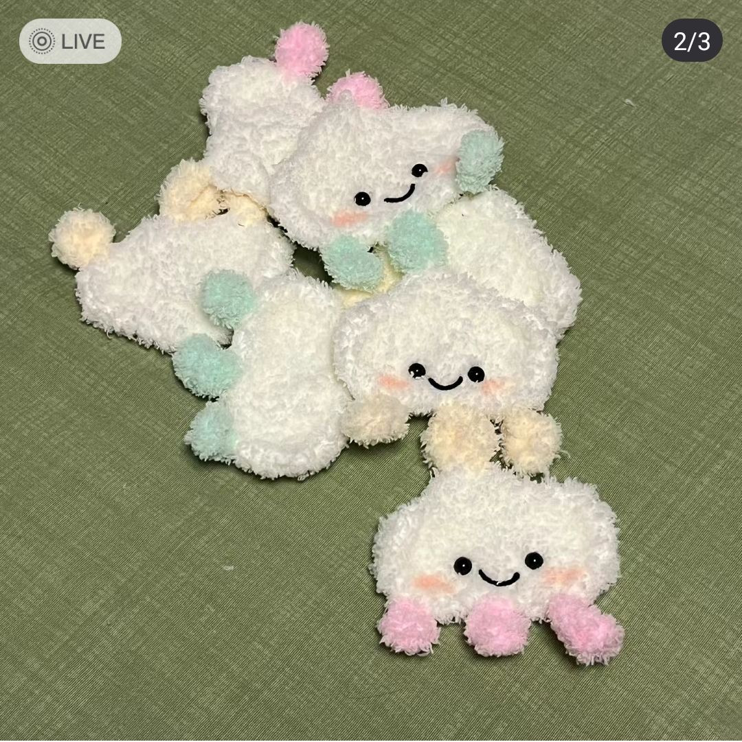 Crochet Pattern for Cute Cloudy Scarf with Pastel Colors