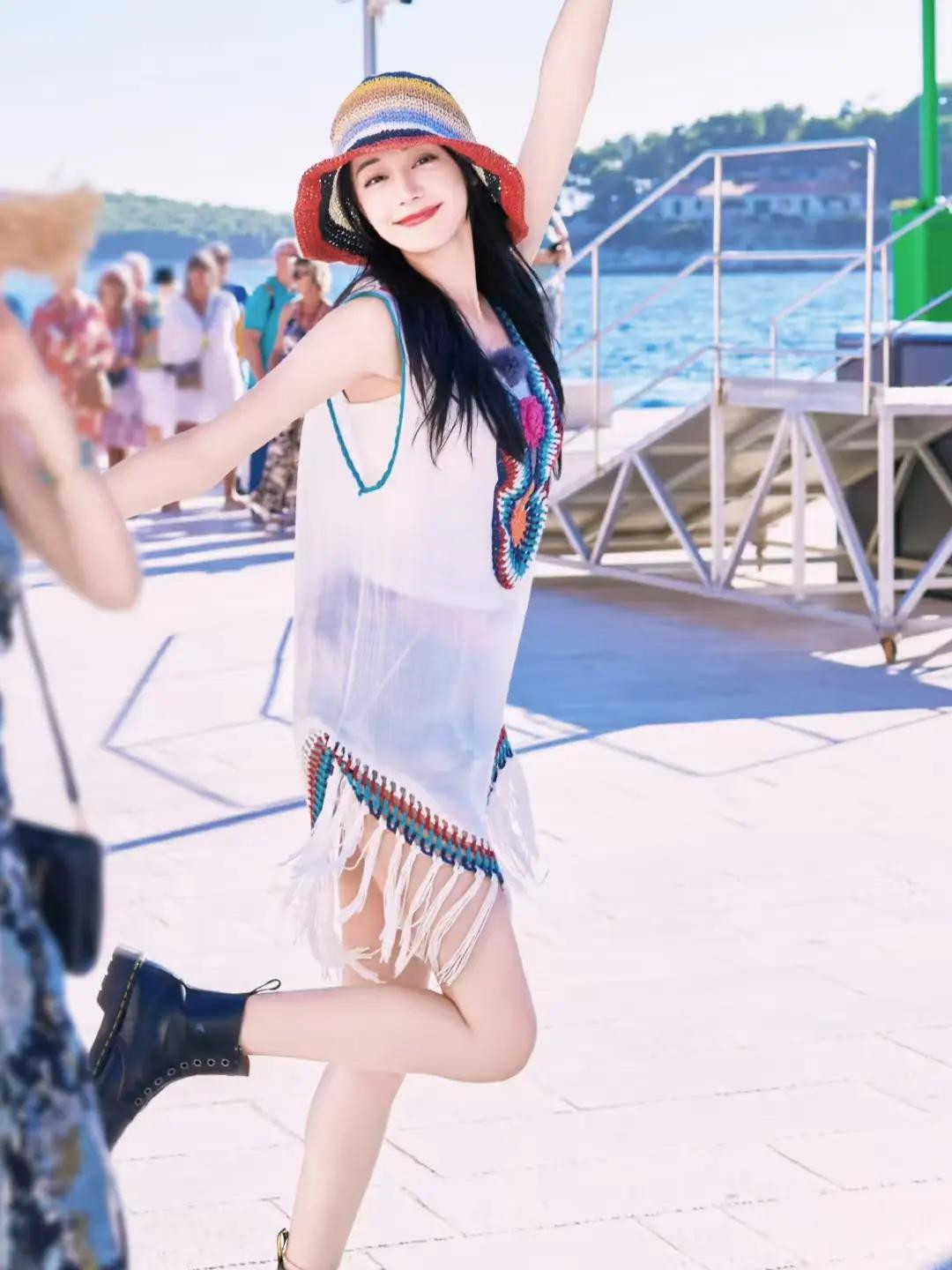 Crochet Pattern for Cute Doll with Red Hat and White Dress