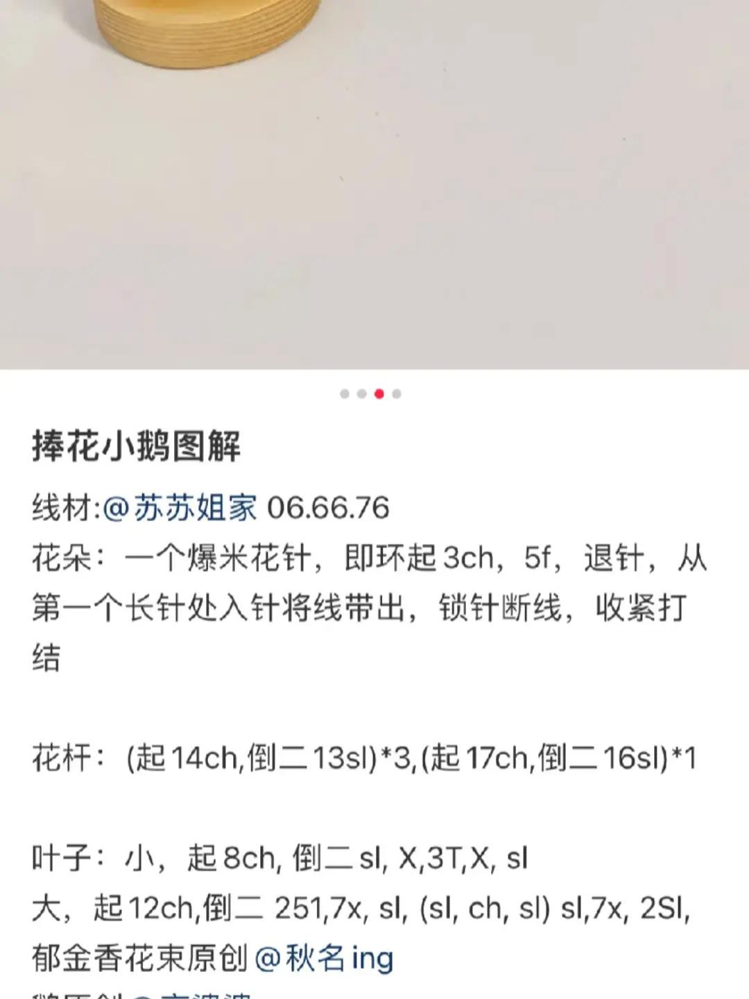 Crochet Pattern for Cute Flower-Holding Goose Doll