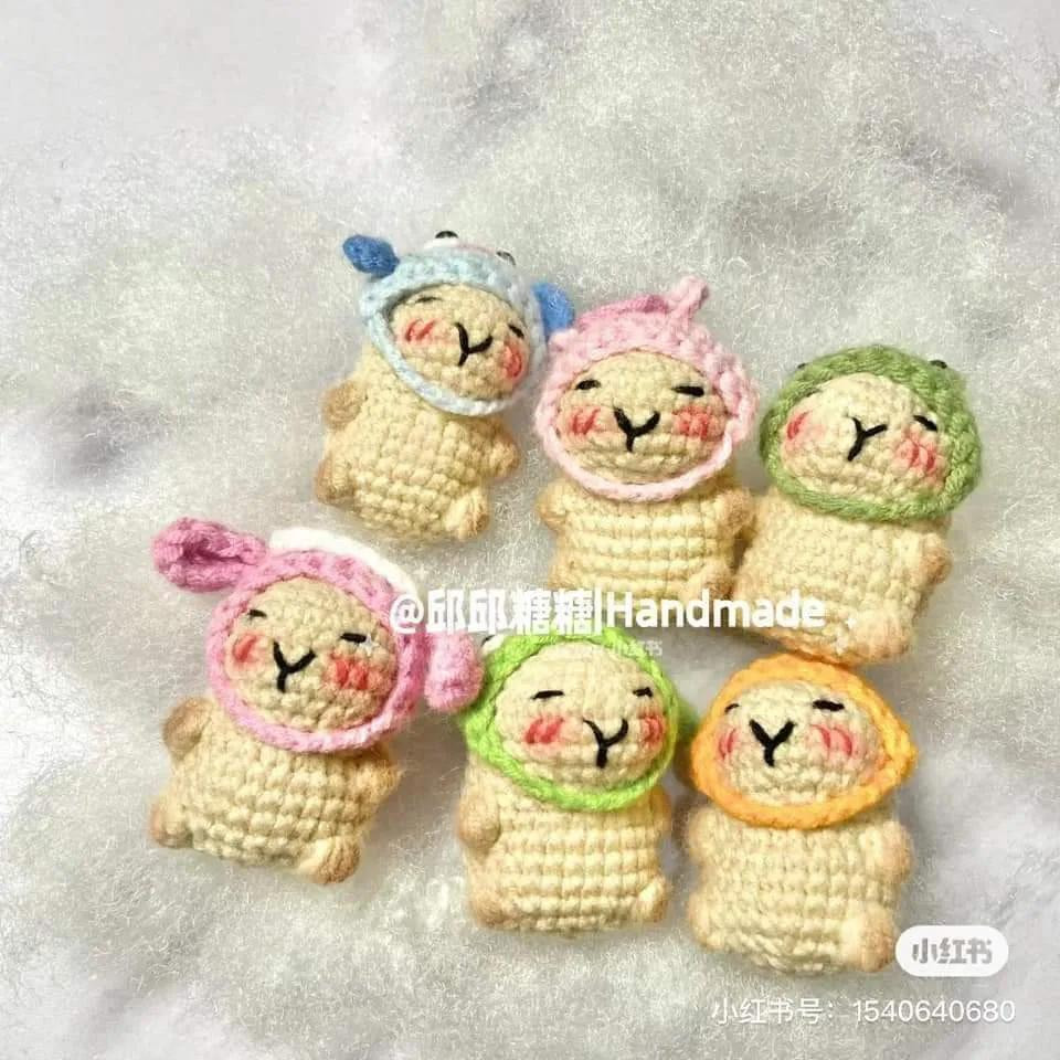 Crochet Pattern for Cute Fruit and Animal Hooded Amigurumi Dolls