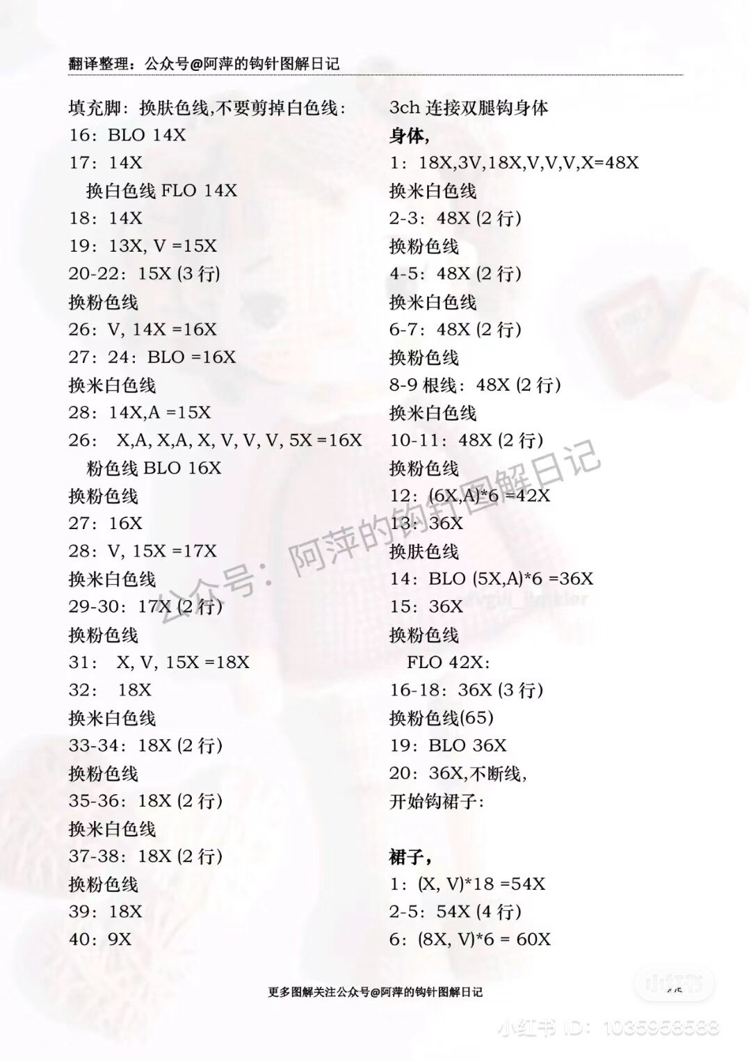 Crochet Pattern for Cute Girl Doll with Pink Dress and Braids