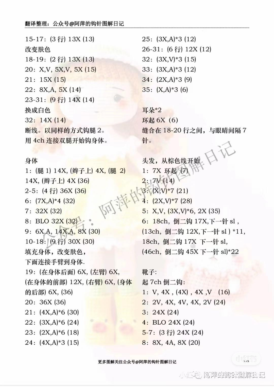 Crochet Pattern for Cute Girl Doll with Yellow Dress and Duck Boots