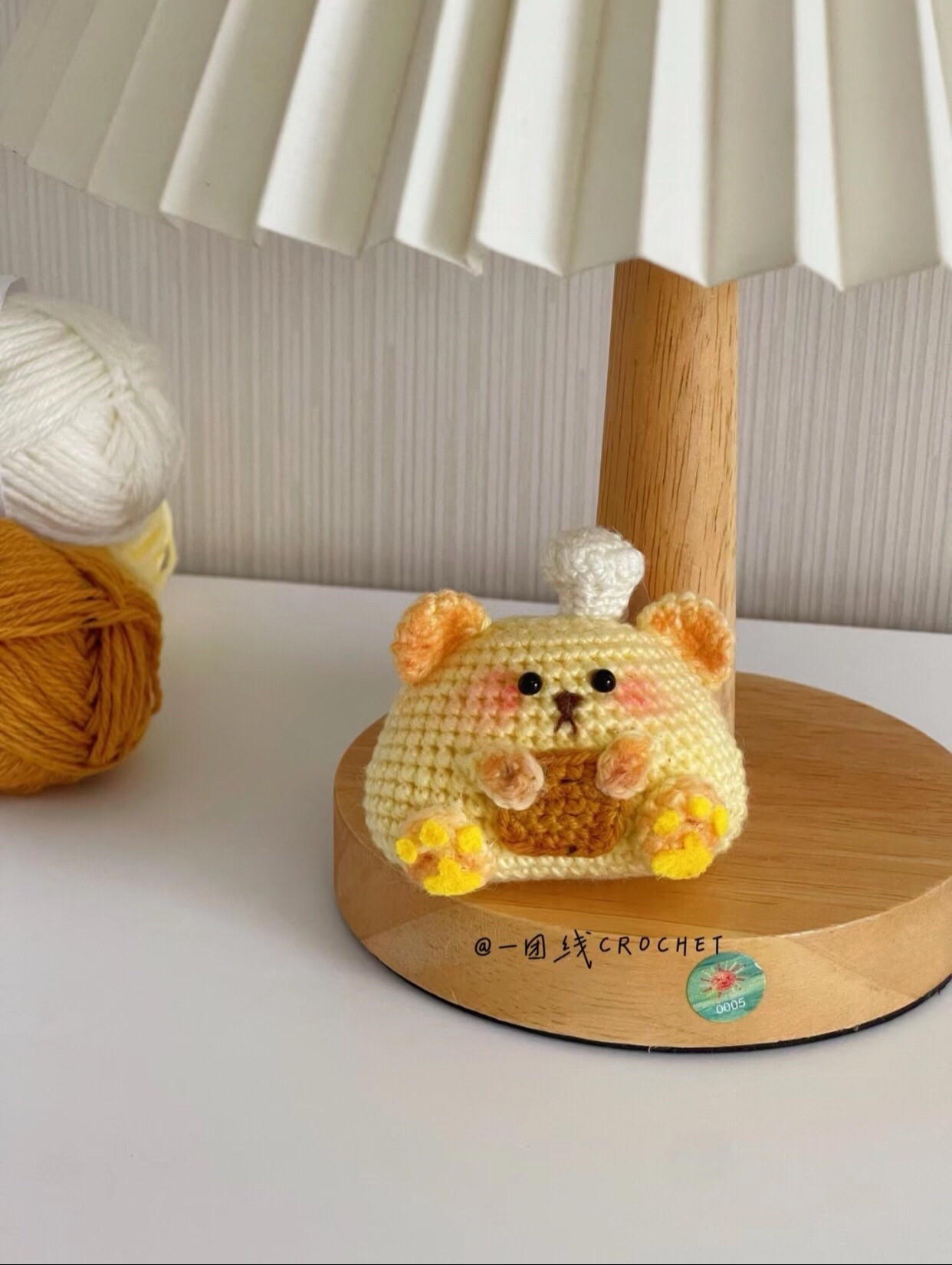 Crochet Pattern for Cute Little Bear Chef Rice Ball Amigurumi with Instructions