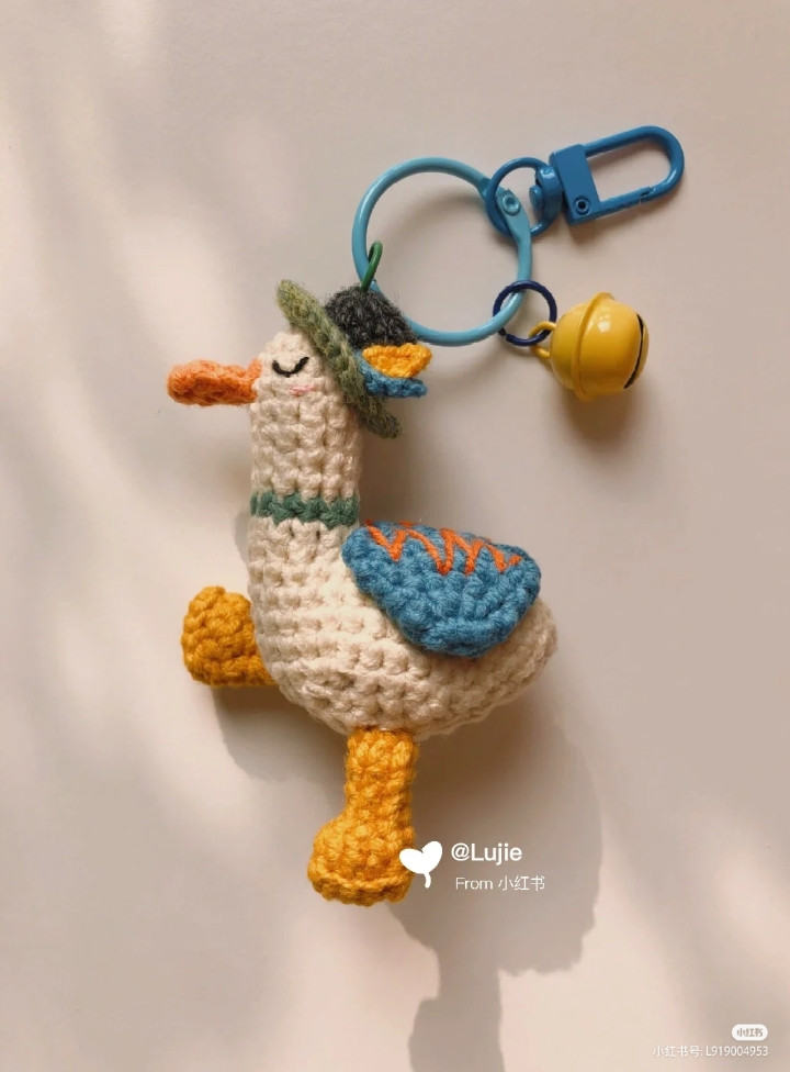 Crochet Pattern for Cute Mallard Duck Keychain