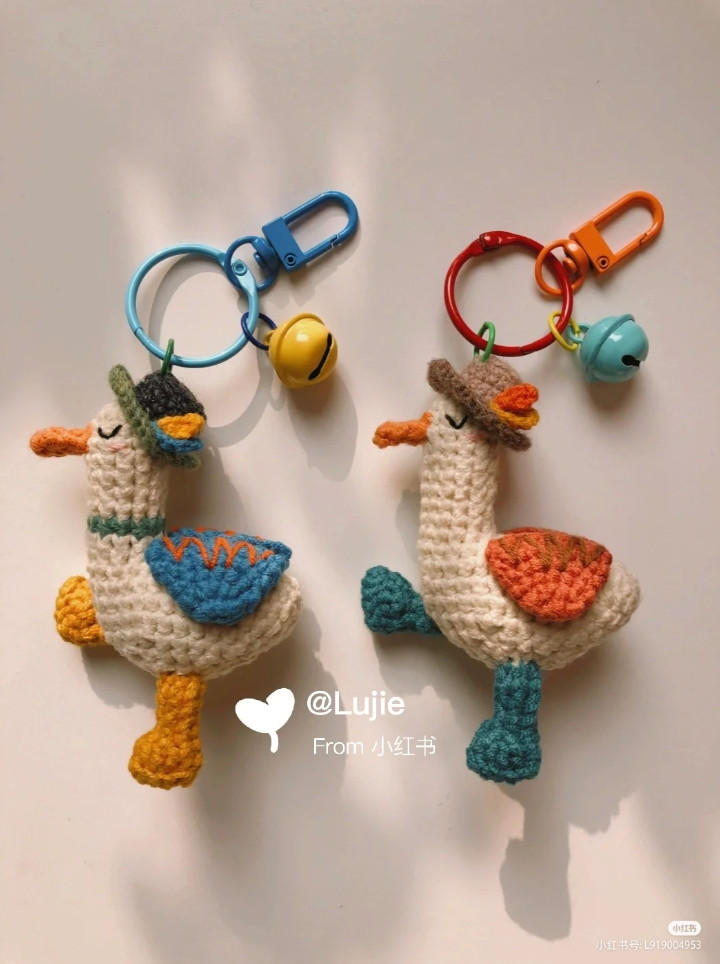 Crochet Pattern for Cute Mallard Duck Keychain