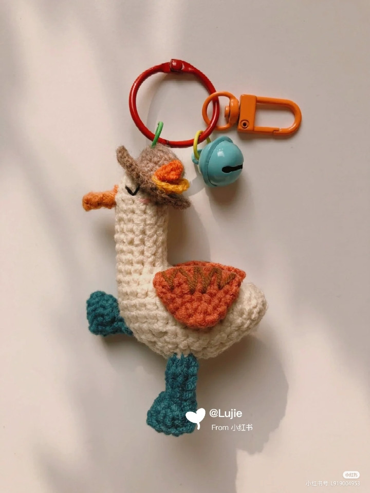 Crochet Pattern for Cute Mallard Duck Keychain