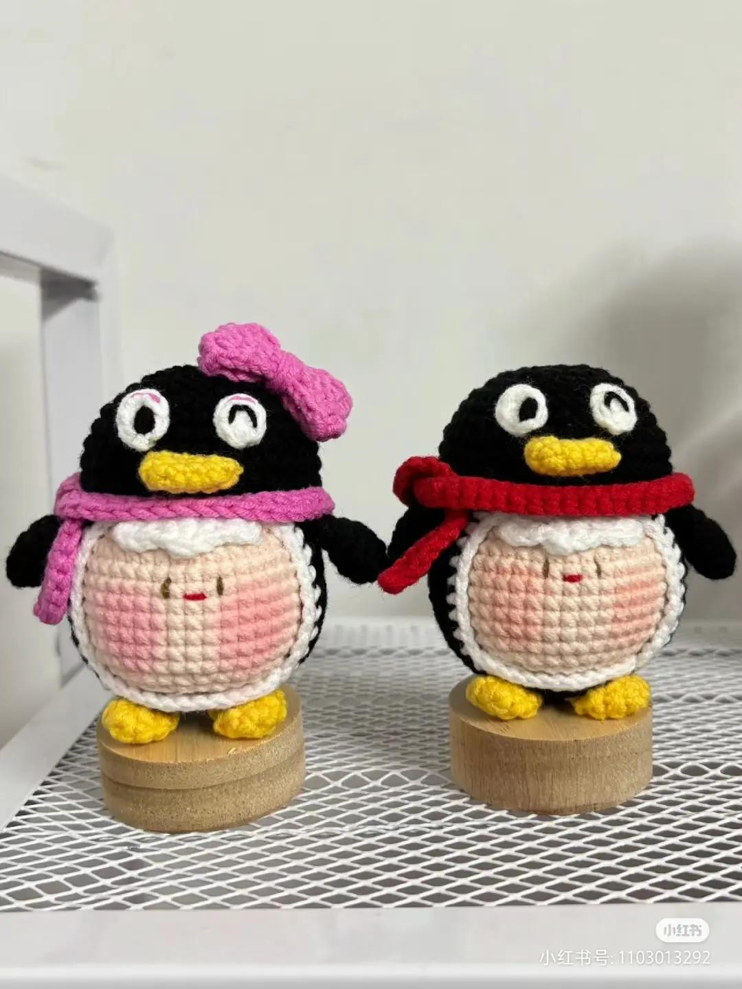 Crochet Pattern for Cute Mochi Penguin Doll with Bow and Scarf