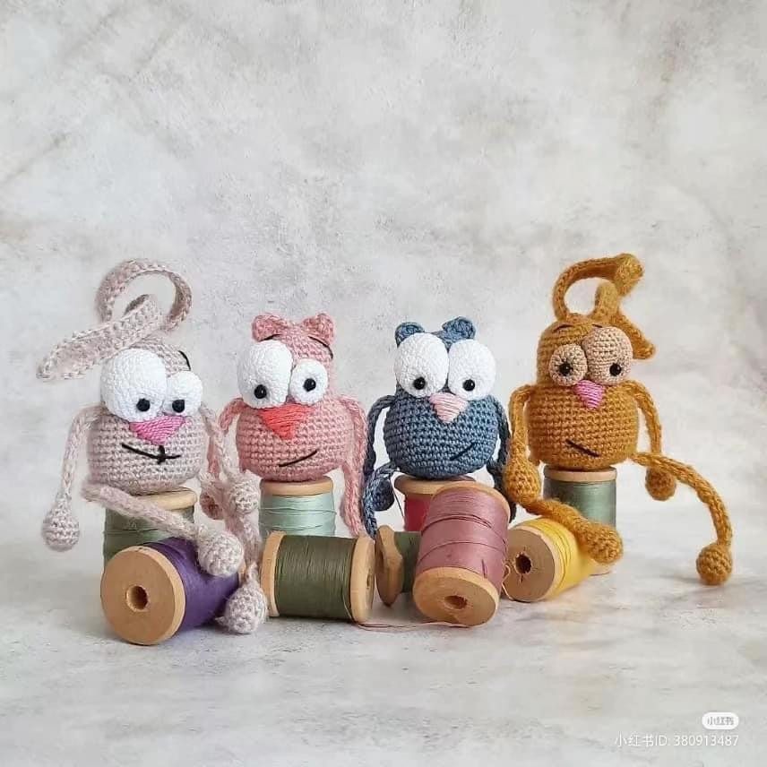 Crochet Pattern for Cute Monster Cat and Rabbit Amigurumi Dolls